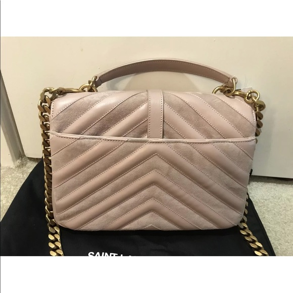 SOLD Monogram Medium College Suede Chain Crossbody - Picture 5 of 8